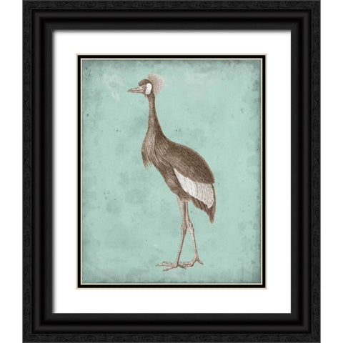 Sepia and Spa Heron II Black Ornate Wood Framed Art Print with Double Matting by Vision Studio