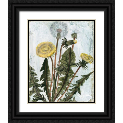 Dandelion Patina II Black Ornate Wood Framed Art Print with Double Matting by McCavitt, Naomi