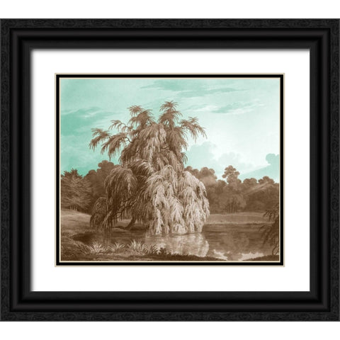 Serene Trees V Black Ornate Wood Framed Art Print with Double Matting by Kennion, Edward