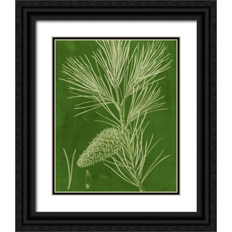 Modern Pine V Black Ornate Wood Framed Art Print with Double Matting by Vision Studio