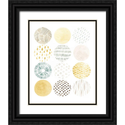 Orbital Patterns I Black Ornate Wood Framed Art Print with Double Matting by Vess, June Erica