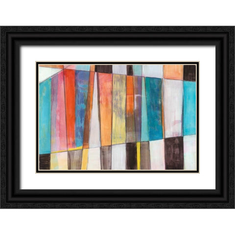 Rhythm and Hues I Black Ornate Wood Framed Art Print with Double Matting by Fuchs, Jodi