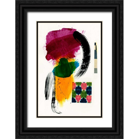 Haiku II Black Ornate Wood Framed Art Print with Double Matting by Fuchs, Jodi