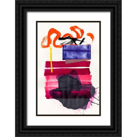 Haiku IV Black Ornate Wood Framed Art Print with Double Matting by Fuchs, Jodi