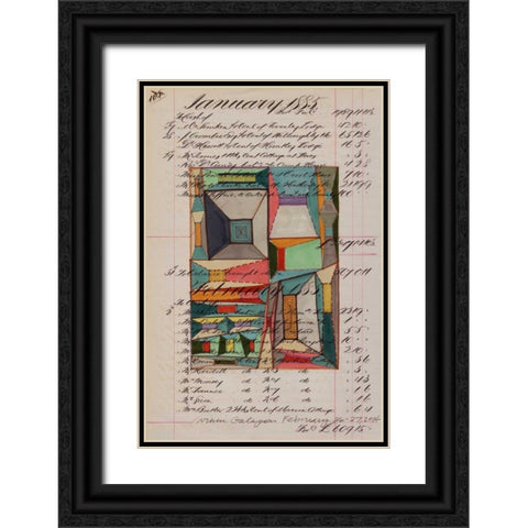 Journal Sketches VII Black Ornate Wood Framed Art Print with Double Matting by Galapon, Nikki