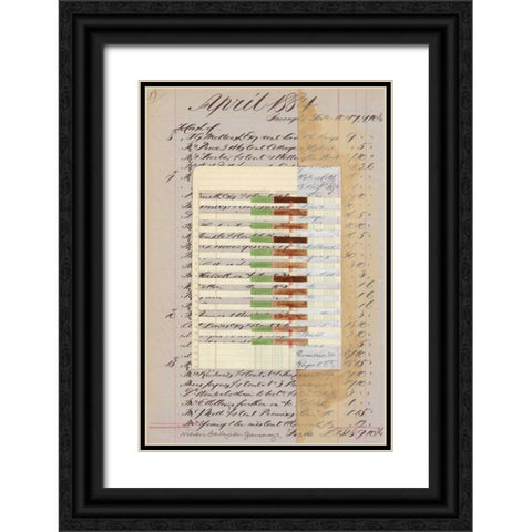 Journal Sketches XII Black Ornate Wood Framed Art Print with Double Matting by Galapon, Nikki