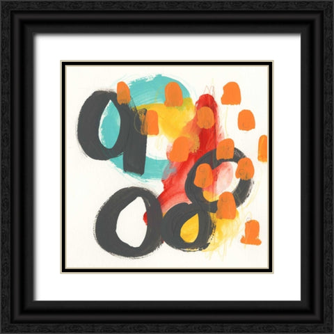 Counting Colors I Black Ornate Wood Framed Art Print with Double Matting by Vess, June Erica