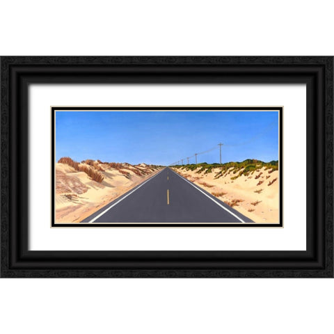 Route 12 Black Ornate Wood Framed Art Print with Double Matting by Miller, Dianne