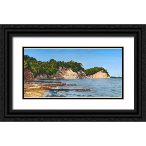 Contrails II Black Ornate Wood Framed Art Print with Double Matting by Miller, Dianne