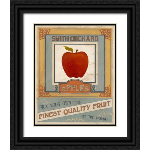 Vintage Produce Sign V Black Ornate Wood Framed Art Print with Double Matting by Vess, June Erica
