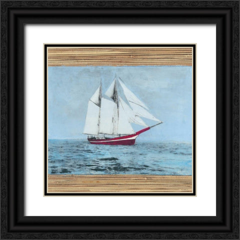 Seagrass Nautical I Black Ornate Wood Framed Art Print with Double Matting by McCavitt, Naomi