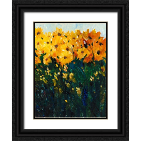 Color Spectrum Flowers II Black Ornate Wood Framed Art Print with Double Matting by OToole, Tim