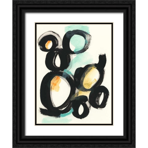 Cellular Structure III Black Ornate Wood Framed Art Print with Double Matting by Vess, June Erica