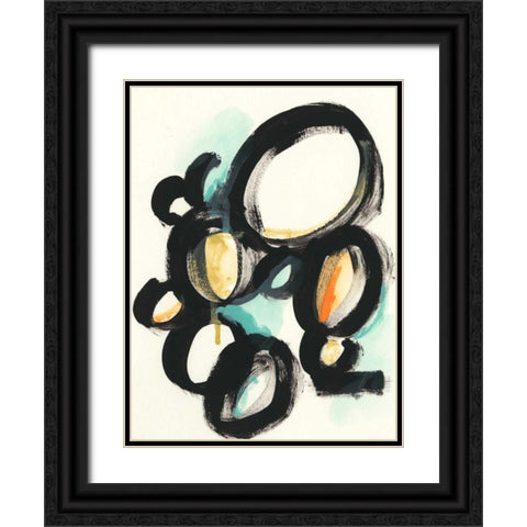 Cellular Structure IV Black Ornate Wood Framed Art Print with Double Matting by Vess, June Erica