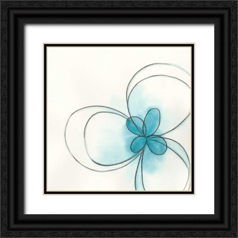 Floral Gesture II Black Ornate Wood Framed Art Print with Double Matting by Vess, June Erica