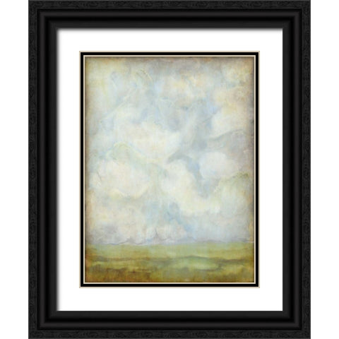 Aged Abstract Landscape I Black Ornate Wood Framed Art Print with Double Matting by McCavitt, Naomi