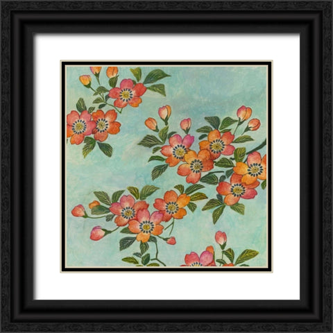 Eastern Blossoms II Black Ornate Wood Framed Art Print with Double Matting by Meagher, Megan