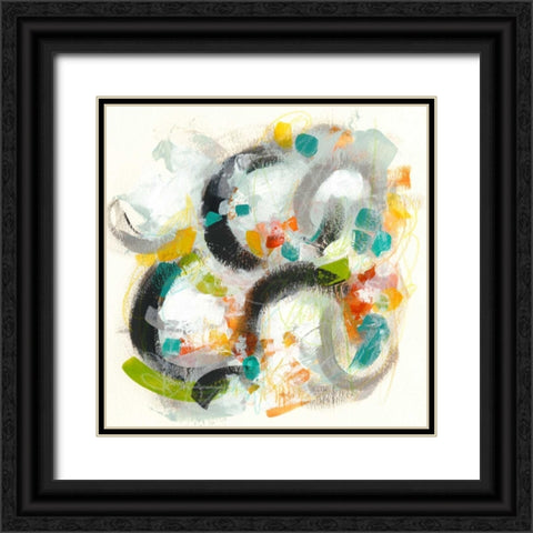 Circular Energy I Black Ornate Wood Framed Art Print with Double Matting by Vess, June Erica