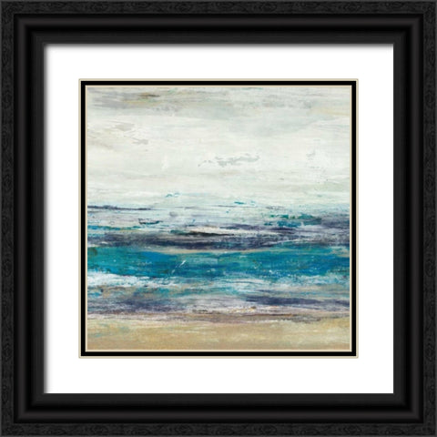Indigo Horizon II Black Ornate Wood Framed Art Print with Double Matting by Studio W