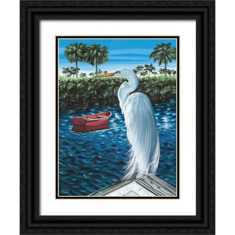 Peaceful Heron II Black Ornate Wood Framed Art Print with Double Matting by Vitaletti, Carolee