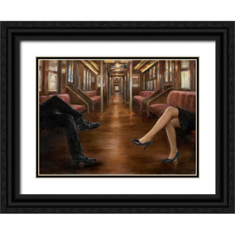 Last Stop Black Ornate Wood Framed Art Print with Double Matting by Harper, Ethan