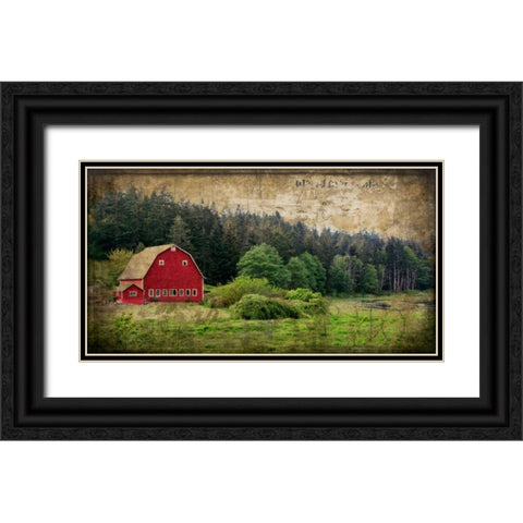 Widbys Barn I Black Ornate Wood Framed Art Print with Double Matting by Perry, Rachel