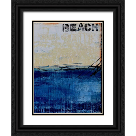Beach 45 II Black Ornate Wood Framed Art Print with Double Matting by Ashley, Erin
