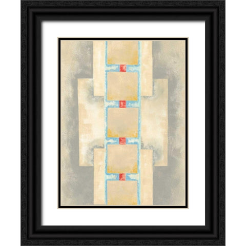 Squares in Line II Black Ornate Wood Framed Art Print with Double Matting by Galapon, Nikki
