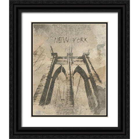 Remembering New York Black Ornate Wood Framed Art Print with Double Matting by Orlov, Irena