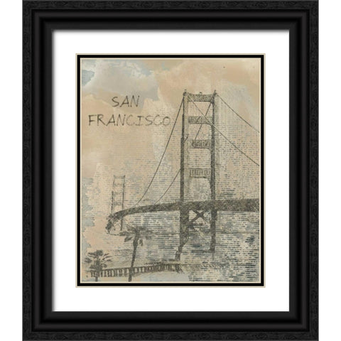 Remembering San Francisco Black Ornate Wood Framed Art Print with Double Matting by Orlov, Irena