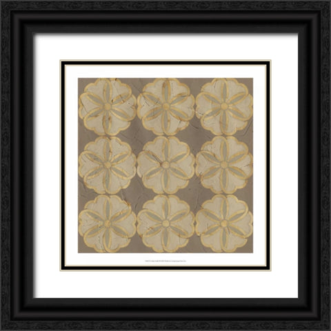 Golden Trellis III Black Ornate Wood Framed Art Print with Double Matting by Vess, June Erica