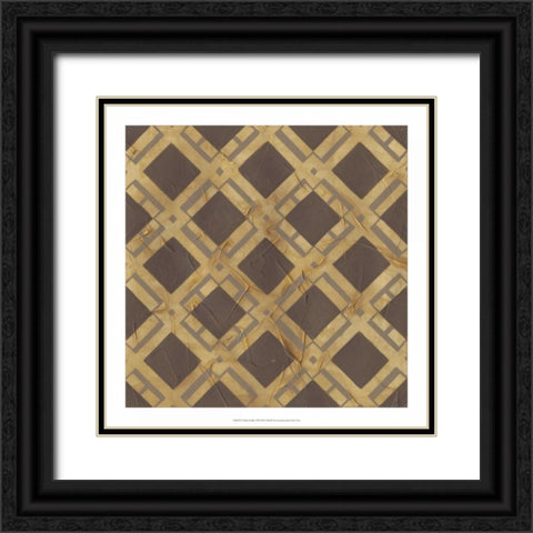 Golden Trellis VIII Black Ornate Wood Framed Art Print with Double Matting by Vess, June Erica