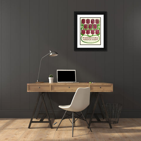 Boddingtons Garden Guide III Black Ornate Wood Framed Art Print with Double Matting by Vision Studio