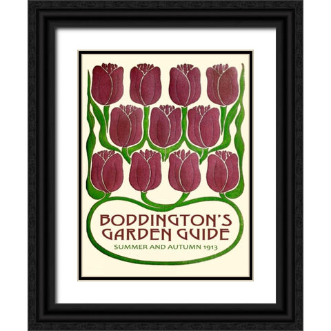 Boddingtons Garden Guide III Black Ornate Wood Framed Art Print with Double Matting by Vision Studio