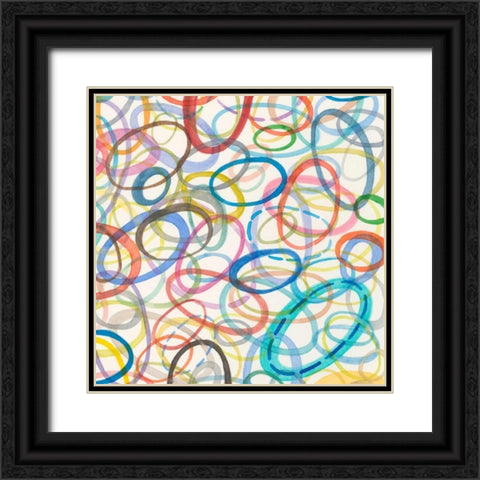 Oval Palette I Black Ornate Wood Framed Art Print with Double Matting by Galapon, Nikki