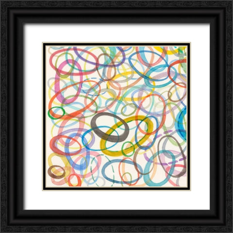 Oval Palette IV Black Ornate Wood Framed Art Print with Double Matting by Galapon, Nikki