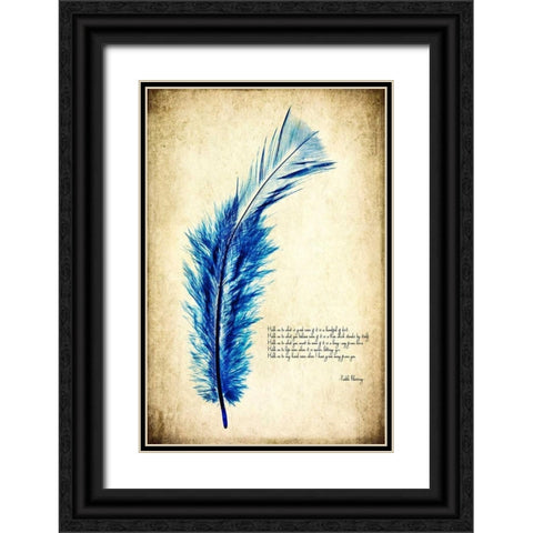 Feather in Color I Black Ornate Wood Framed Art Print with Double Matting by Malek, Honey