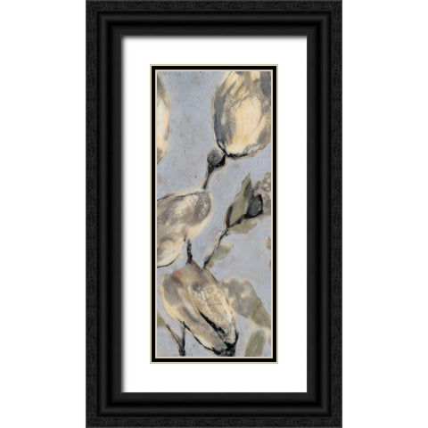 Flower Bud Triptych II Black Ornate Wood Framed Art Print with Double Matting by Goldberger, Jennifer