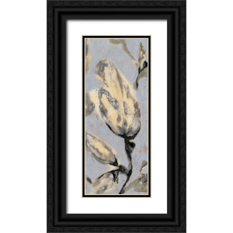 Flower Bud Triptych III Black Ornate Wood Framed Art Print with Double Matting by Goldberger, Jennifer