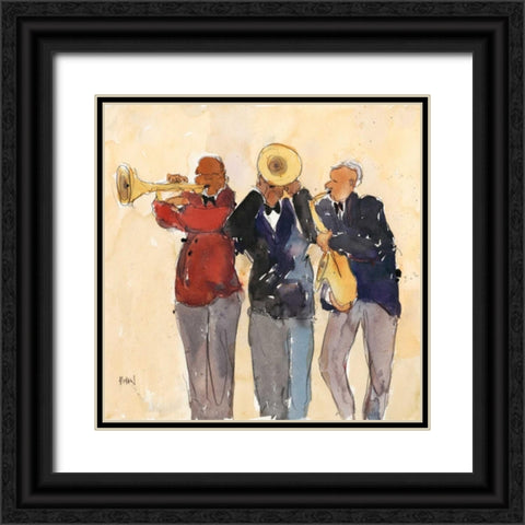 Jazz Trio II Black Ornate Wood Framed Art Print with Double Matting by Dixon, Samuel