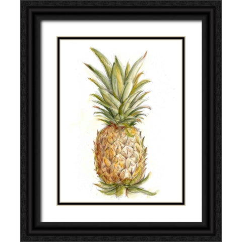 Pineapple Sketch II Black Ornate Wood Framed Art Print with Double Matting by Harper, Ethan
