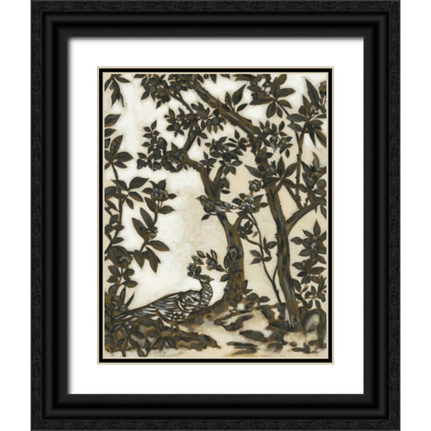 Teahouse Chinoiserie I Black Ornate Wood Framed Art Print with Double Matting by Zarris, Chariklia