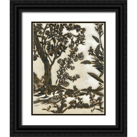 Teahouse Chinoiserie II Black Ornate Wood Framed Art Print with Double Matting by Zarris, Chariklia