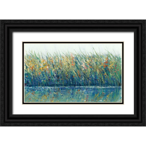 Wildflower Reflection I Black Ornate Wood Framed Art Print with Double Matting by OToole, Tim