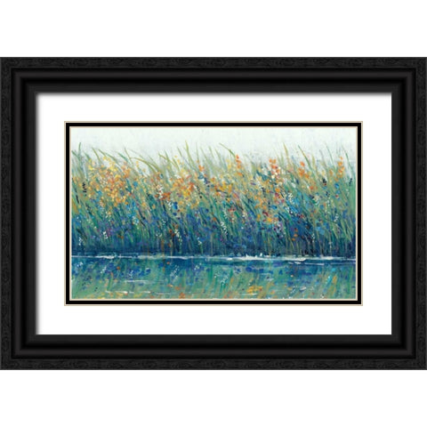 Wildflower Reflection II Black Ornate Wood Framed Art Print with Double Matting by OToole, Tim