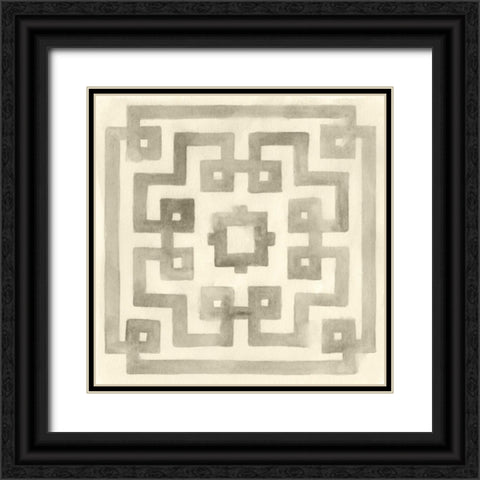 Neutral Impressions I Black Ornate Wood Framed Art Print with Double Matting by Vess, June Erica