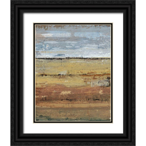 Field Layers I Black Ornate Wood Framed Art Print with Double Matting by OToole, Tim