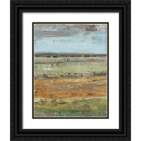 Field Layers III Black Ornate Wood Framed Art Print with Double Matting by OToole, Tim