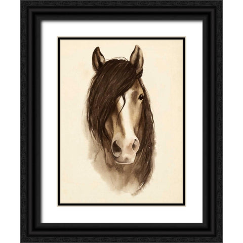 Watercolor Barn Animals II Black Ornate Wood Framed Art Print with Double Matting by Popp, Grace