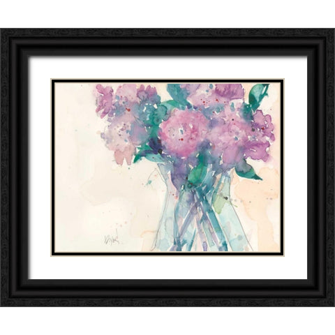 Something Floral II Black Ornate Wood Framed Art Print with Double Matting by Dixon, Samuel